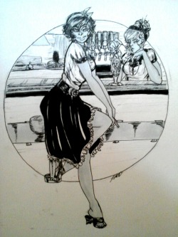 50’s Diner Au whiterose :)