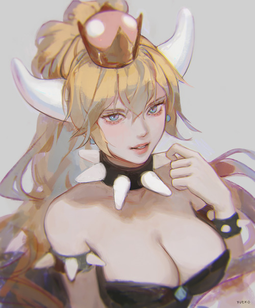 boosette is so cute but you know I love my horns… so here’s bowsette again lmao