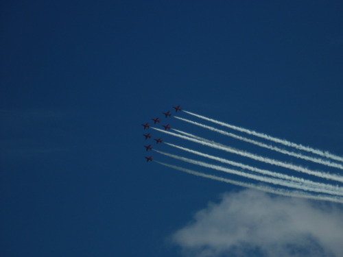 The Red Arrows were spectacular at the Swansea Air Show this afternoon