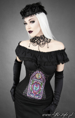 gothiccharmschool:  restylepl:  New waist reduction corsets at Restylehttp://www.restyle.pl/eng_m_CORSETS-104.html  The pink and black cemetery gate one! THE SKELETAL ONE! ::weeps quietly over her budget:: 