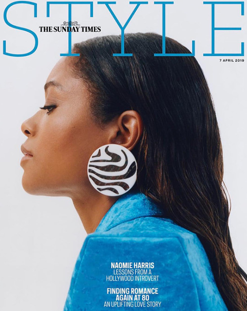 dianarigg:naomieharris Thanks @theststyle @sundaytimeslorraine for my cover stor