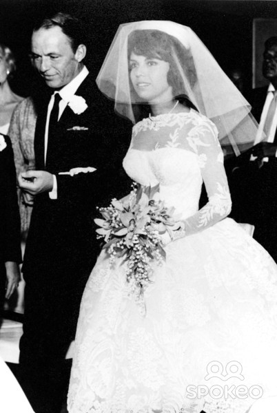 foreverfranksinatra:  Frank photographed with his daughter Nancy on her wedding day,