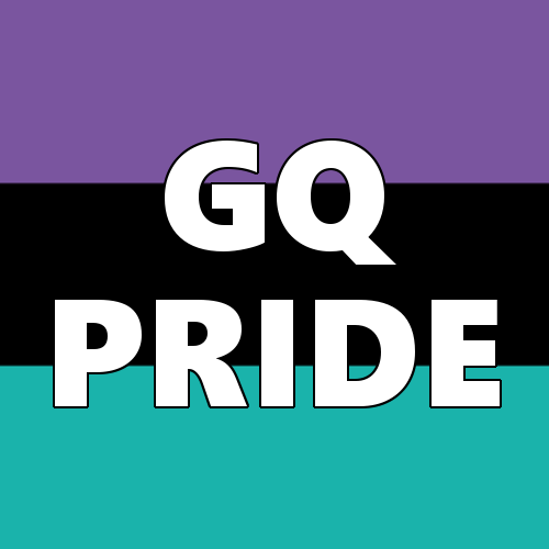 queerlection:[Image description - Images of two variations of the genderqueer pride flag with the te