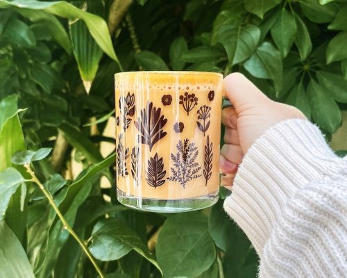 littlealienproducts:    Wildflower Clear Glass Coffee Mug by FableBound