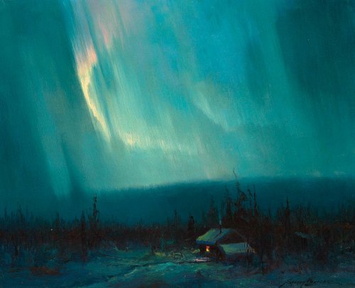 godshaped:Northern Lights paintings by Sydney