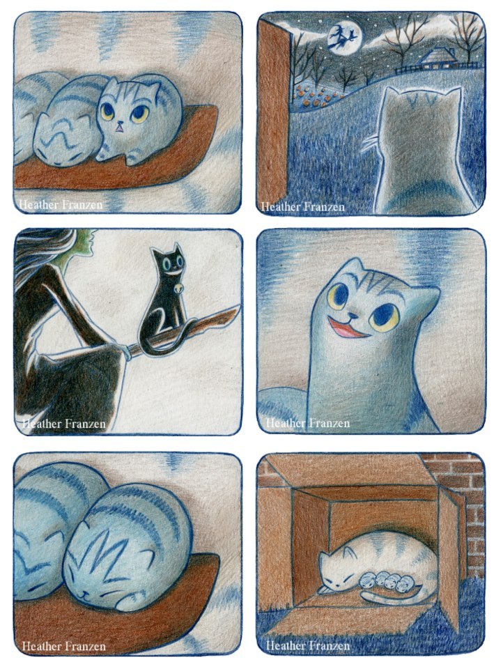 catsbeaversandducks:  Scaredy Cat &ldquo;Scaredy Cat is my first picture book,