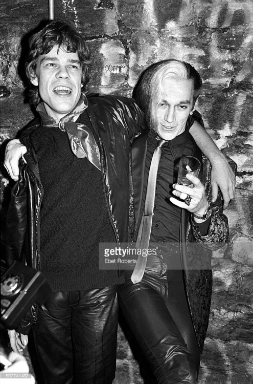 Bryan Gregory of The Cramps and David Johansen of New York Dolls at a Nico show at CBGB’s, NY 