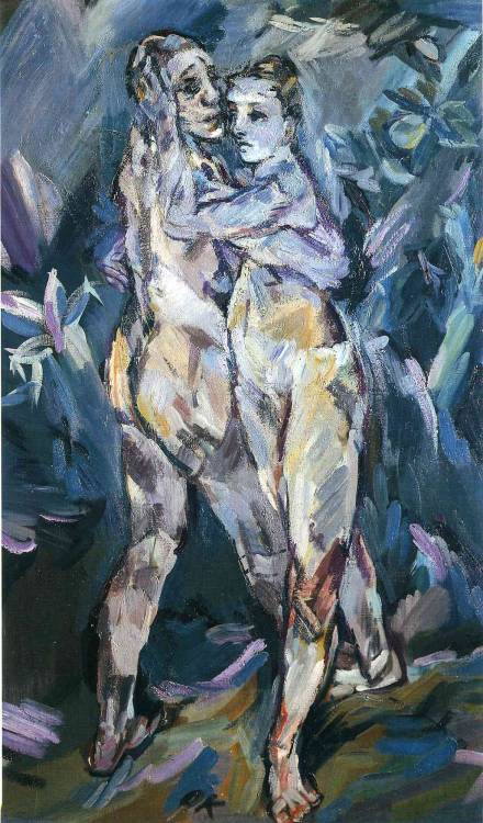 artist-kokoschka: Two Nudes (Lovers), 1913, Oskar Kokoschka