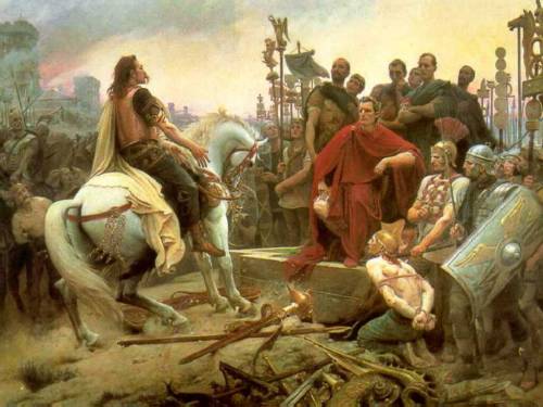 Today in History, Oct. 3rd, 52 BC.Vercingetorix surrenders to Julius Caesar, ending the Siege of Ale