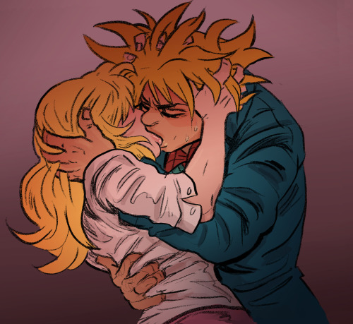 betaruga: haha I know this is kinda spicy but :O I like drawing kissies so… First mega-art po