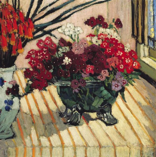 popgoesred:  Margaret PRESTON Bunch of Flowers  1923 oil on canvas51.0 x 51.0 cm