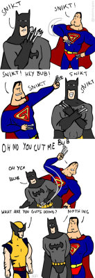 srsfunny:Batman And Superman Have A Claw Fighthttp://srsfunny.tumblr.com/