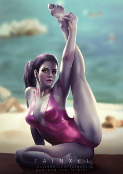 fainxel: Widowmaker - Warm Up Stretching