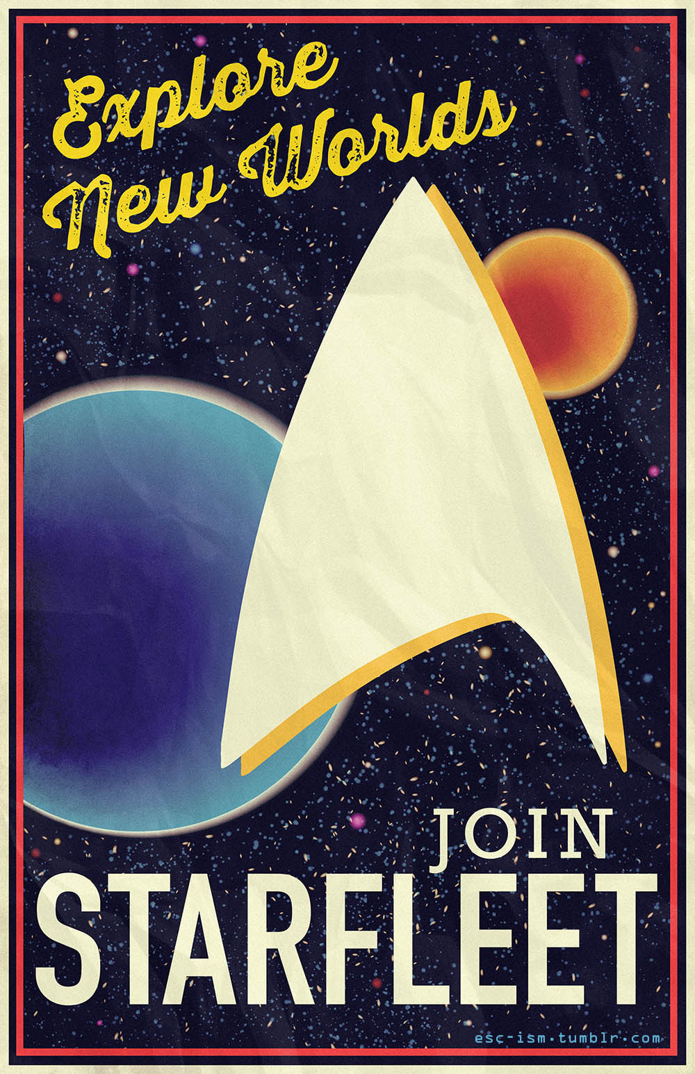prjctpttct:  esc-ism:  I’ve been making vintage/WWII era-inspired Star Trek posters
