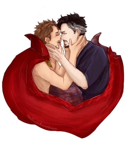 Dr.strange was minding his own business when suddenly tony appeared out of nowhere…  ( ˘