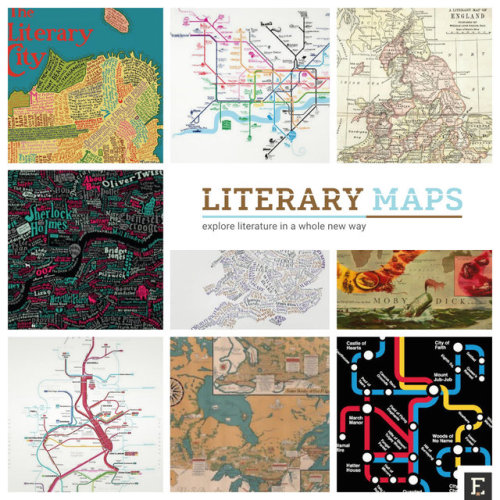 ebookfriendly:These maps are an inspiring way to explore literature or express the love for booksMor