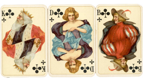 Otto Tragy, illustration for a card deck, Whist No 260, 1898. Altenburger Spielkartenfabrik, Germany