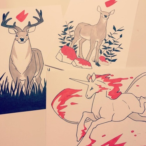 brokenheartedfestivities: Some of the sketch cards I did for Elements backers! I know these are goin