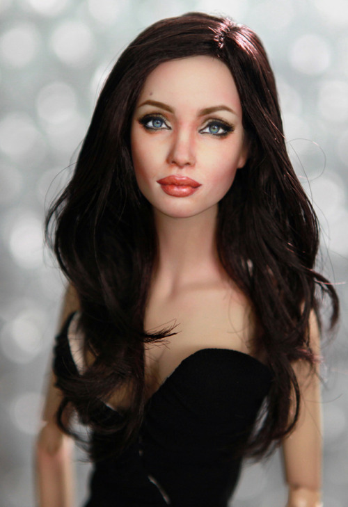 #AngelinaJolie #ooak #repainted #Doll by ncruz.com on eBay now for auction at: www.eb