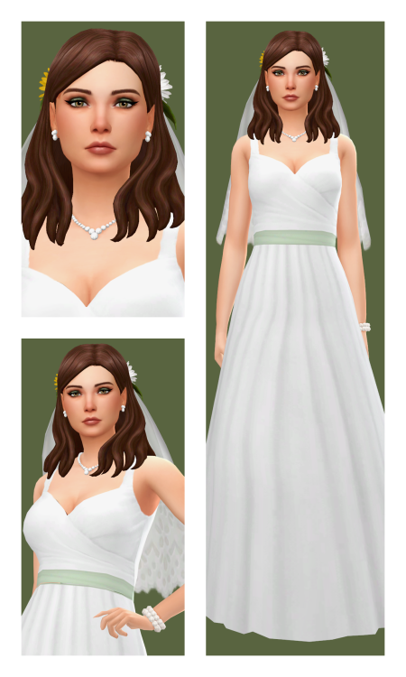 llumisims:Victoria - Green WeddingHair ● Eyeshadow ● Eyeliner N80 Lyra ● Lipstick ● Earrings ● Neckl