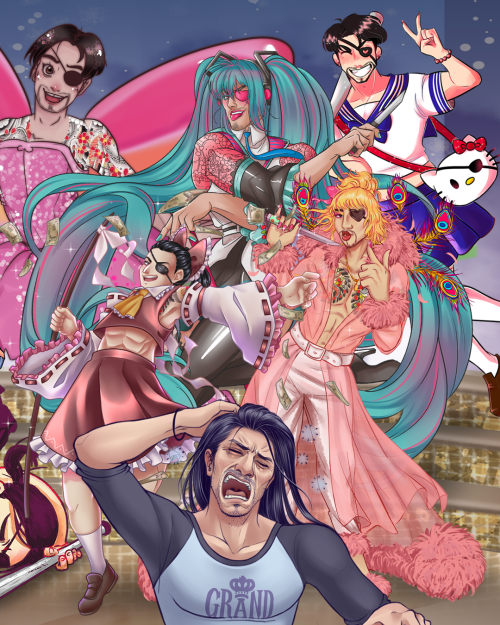 translucentchick: Majima Everywhere!!!Special thanks to @kuroki–san for the amazing background!Thank