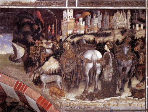 Saint George and the Princess of Trebizond by Pisanello, 1436-38 