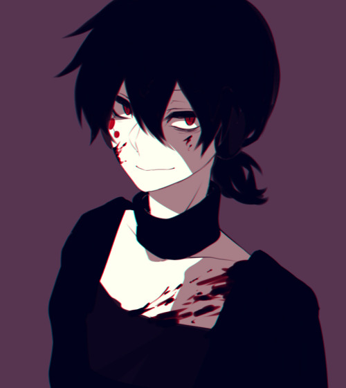 ku-ro-has:kuro with red eyes tho ..