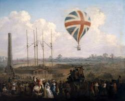 Centuriespast:  Lunardi’s Second Balloon Ascending From St George’s Fields, 1785