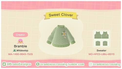 bramblescrossing:I wanted some simple, embroidered sweaters! When your character “thinks” you can 