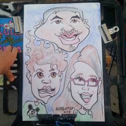 Drawing caricatures at Dairy Delight!  #mattbernson