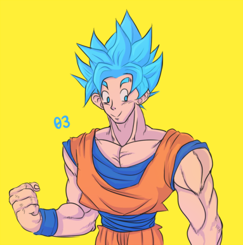 A quick blue Goku for Day 3