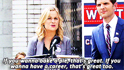 Parks and Rec Meme: (9/9) scenes→ “I’m now gonna give you permanent answers to all the silly questions you’re gonna end up asking me and every other woman in this election over the next few months.”