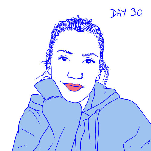 day 30 - justine potin - back from the gym