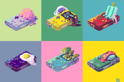 marukihurakami:  some of my gameboy artthe first console I’ve ever hadthank you and happy birthday   