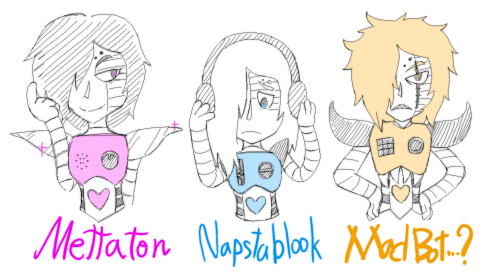 The Robot(…?) FamilyI just want to try designing Napstabot and MadBot. Well, to be fair, Mad 