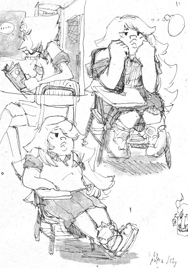 mimicartblog:i was drawing peridot at class, then i got bored so i drew some classmates