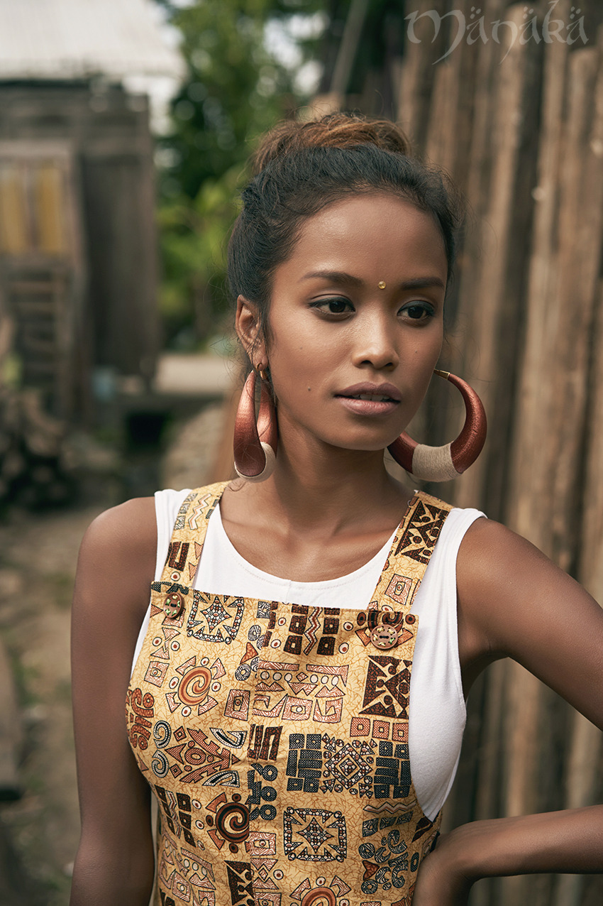 MANAKA — Handmade Bamboo earrings finished off with...