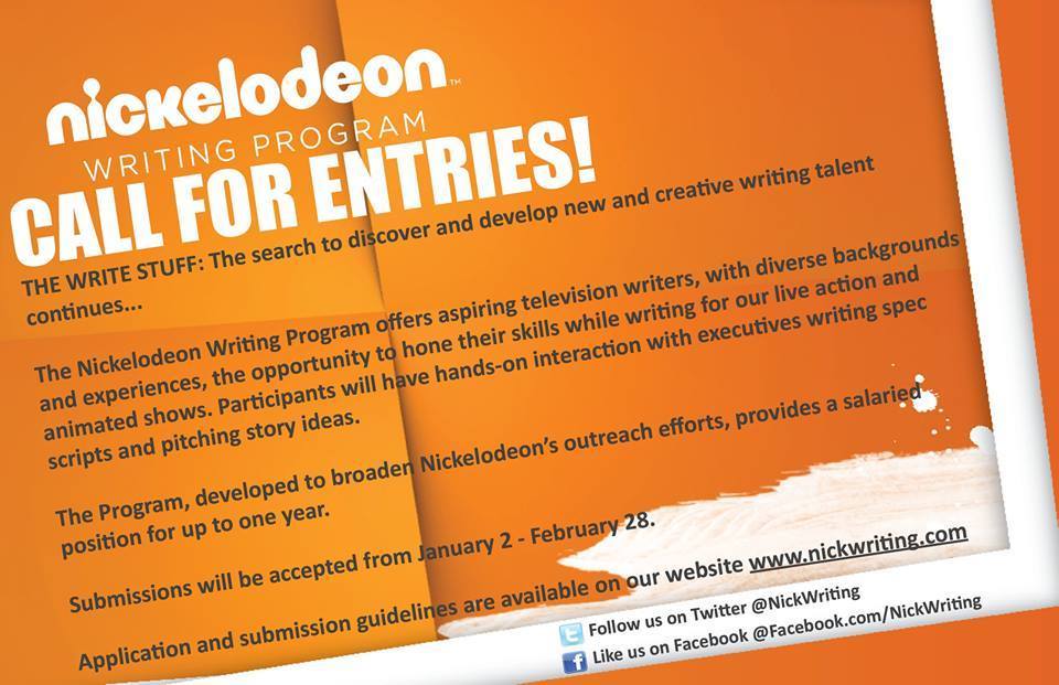 Nickelodeon Animation The Nickelodeon Writing Program is now accepting...