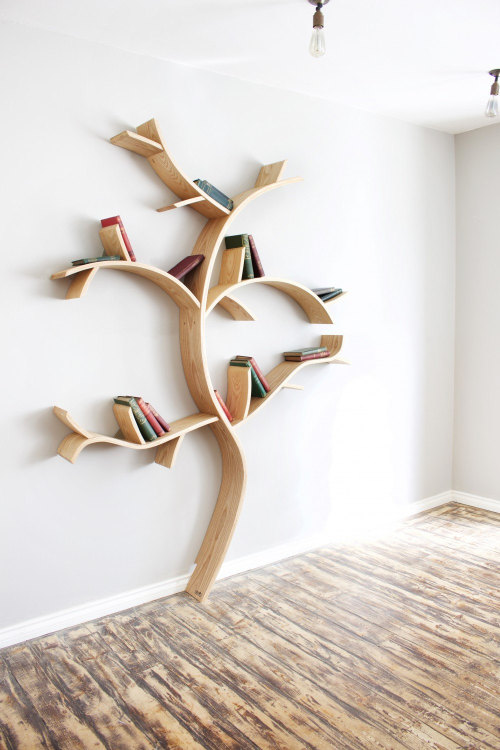 culturenlifestyle:  Homemade Bookshelves Constructed From Real Oak Resemble Trees by Dan Lee Owner and artist behind BespOak Interiors, Dan Lee first began making bookshelves, which resemble the architecture of trees after browsing through design ideas