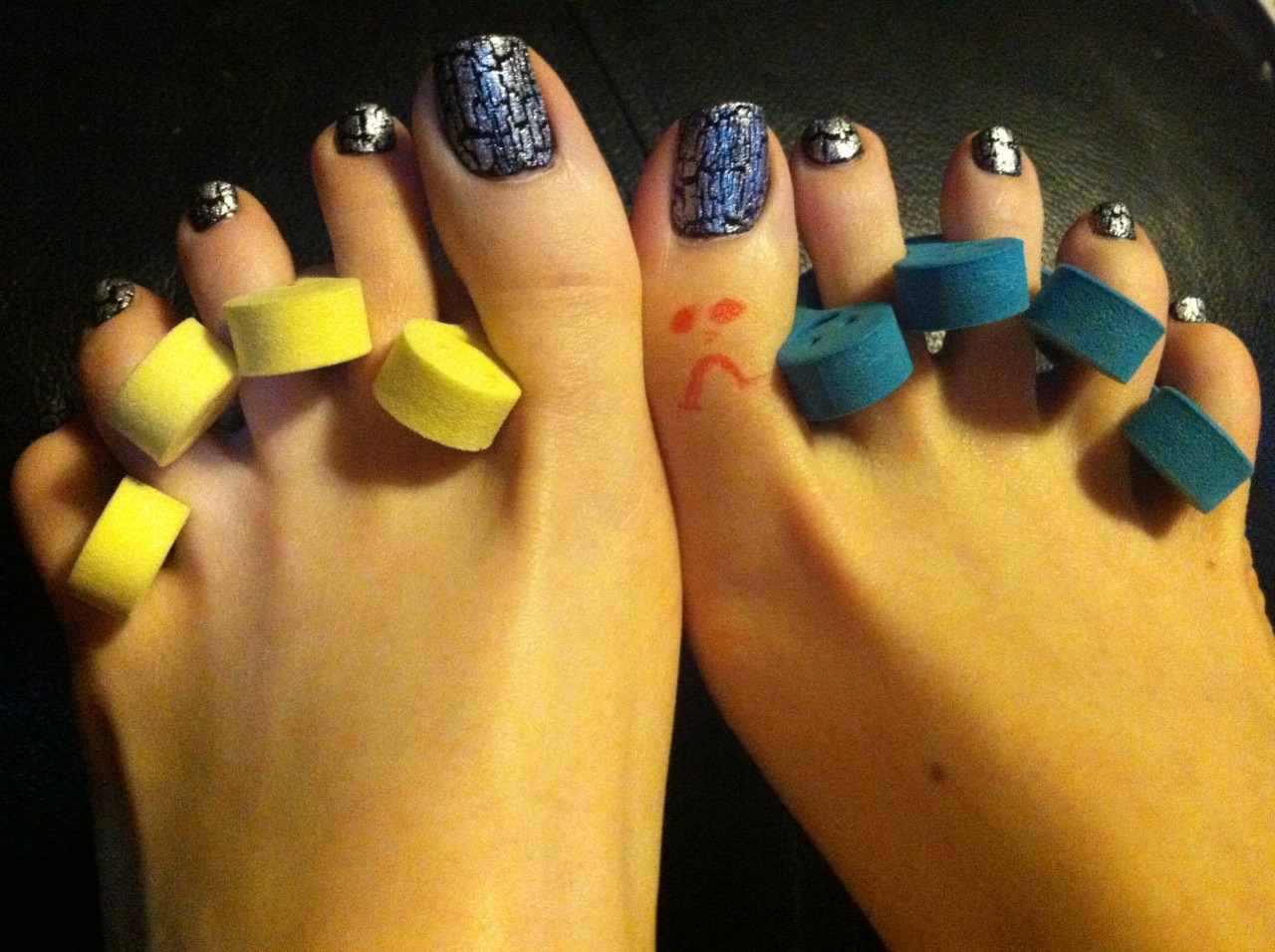 ohmandy56:  I am actually sad to paint my toes today :( Silly, I know. Super sad.