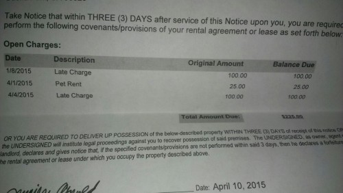 dykevanian:So my father has been shortchanging the rent payments again and now we owe over $775 to b