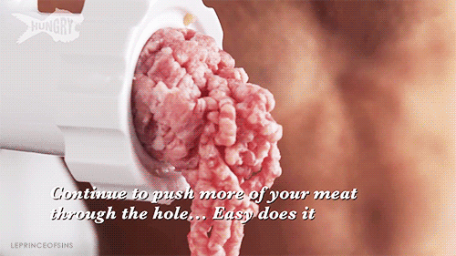 tumblinwithhotties:  A Guide to Making your own Italian Sausage (x) (gifs by leprinceofsins)  I have never been so horny…and hungry at once! 