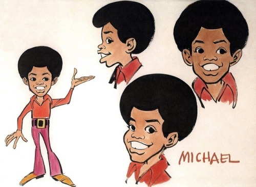 talesfromweirdland:Model sheets for the 1970s animated series, The Jackson Five: Marlon, Jackie, Mic