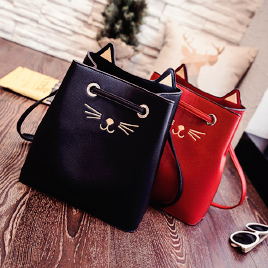 Lovely Cartoon Cat Face Cute HandbagDiscount Code : shan (20% off)