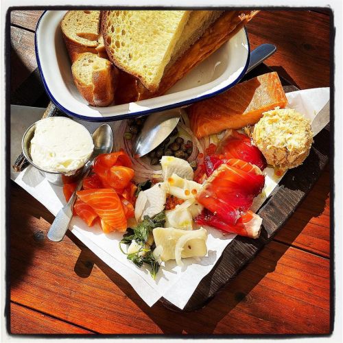 #smoked &amp; #pickled #fishboard - #lox, #kipperedsalmon, #salmonrillettes, #pickledherring &amp; #