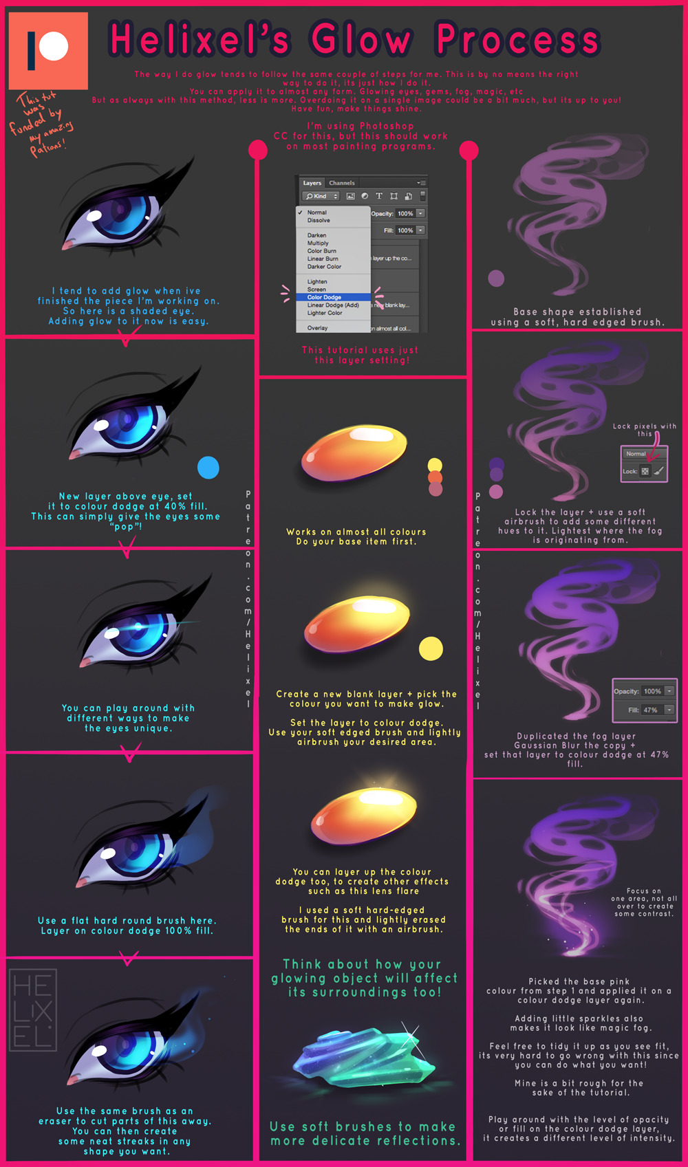 Helixel — A small glow tutorial I put together for my...