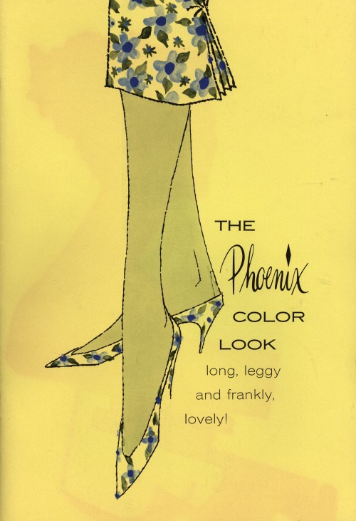 My 15th is Nylon Stockings Day!These colorful 1950s hosiery ads are from the Phoenix Hosiery Company