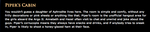 niceannabethchase:theimpossiblewisegirl:EXPLORE THE ARGO II: CABINSAnnabeth decorated Percy’s room……