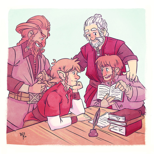 Request for an AU where Bilbo is adopted by the Ri family.  I wanted to draw them all spending time 