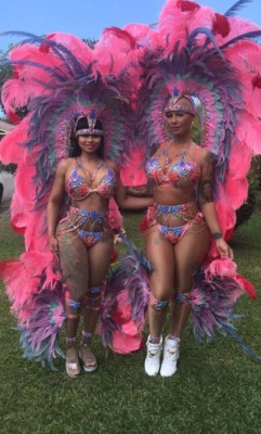 ohsodj:  Blac Chyna &amp; Amber Rose in Trinidad at Tobago Carnival 